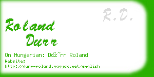 roland durr business card